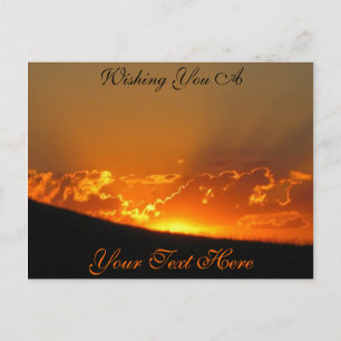 Sunset On The Horizon *Customizable* Postcard