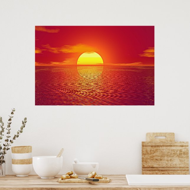 Sunset on the horizon poster (Kitchen)