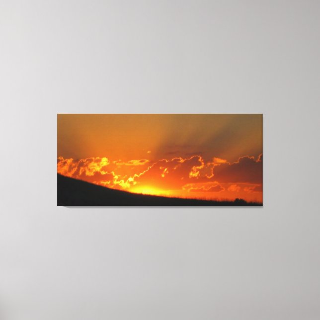 Sunset On The Horizon Wrapped Canvas Print (Front)