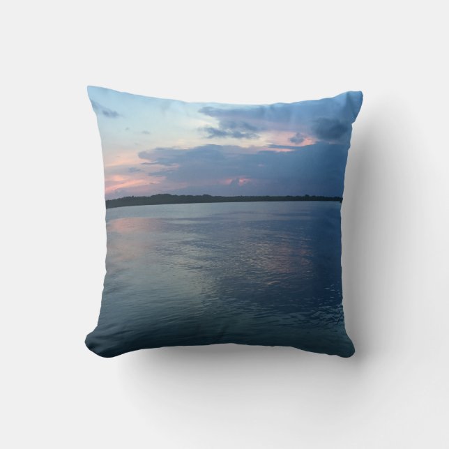 Sunset on the Intercoastal Throw Pillow 16" x 16" (Front)