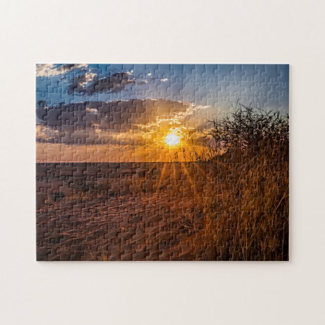 Sunset on the Kalahari desert, Namibia Jigsaw Puzzle (Horizontal)
