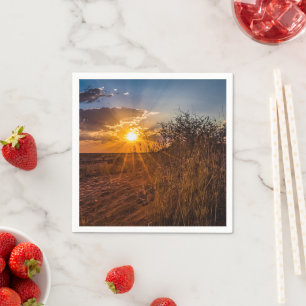 Sunset on the Kalahari desert, Namibia Napkins