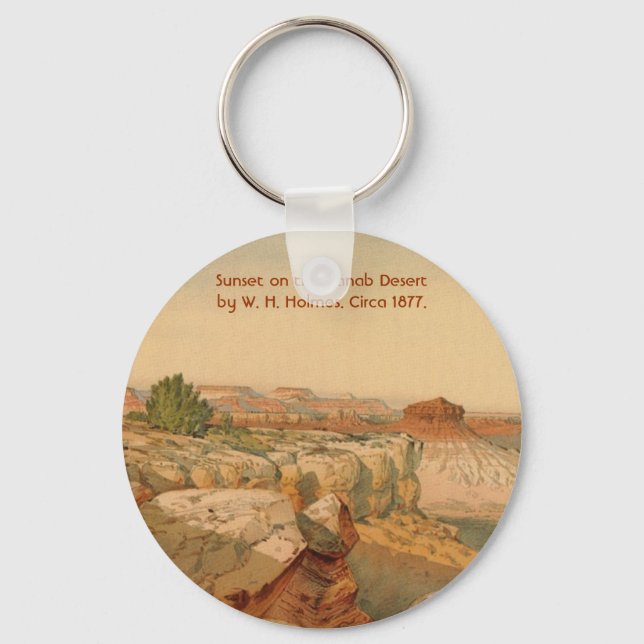 Sunset on the Kanab Desert. Keychain (Front)