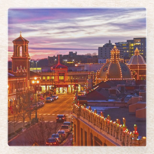 Sunset on the Kansas City Plaza Lights Coaster (Front)