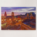 Sunset on the Kansas City Plaza Lights Jigsaw Puzzle