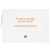 Sunset on the Lake Cards (Back Horizontal)