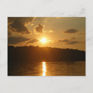 Sunset on the lake postcard