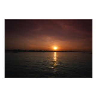Sunset on the Mekong River Photo Print