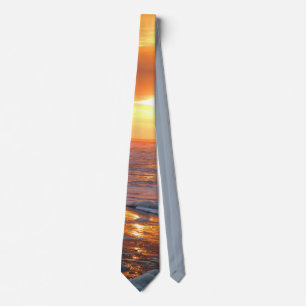 Sunset on the ocean neck tie