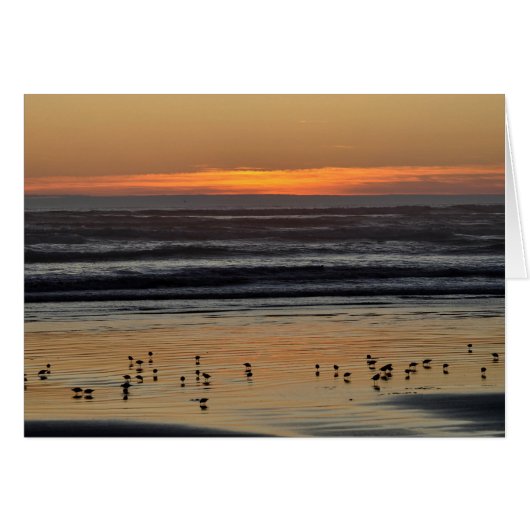 Sunset on the Pacific Ocean Cards (Front Horizontal)