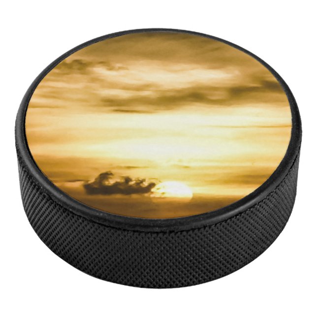 Sunset On The Pacific Ocean Hockey Puck (3/4)