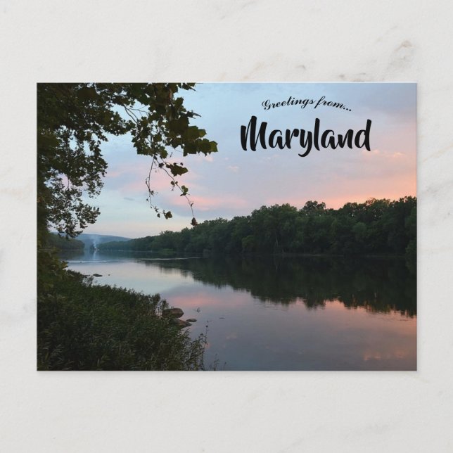 Sunset on the Potomac River Maryland Postcard (Front)