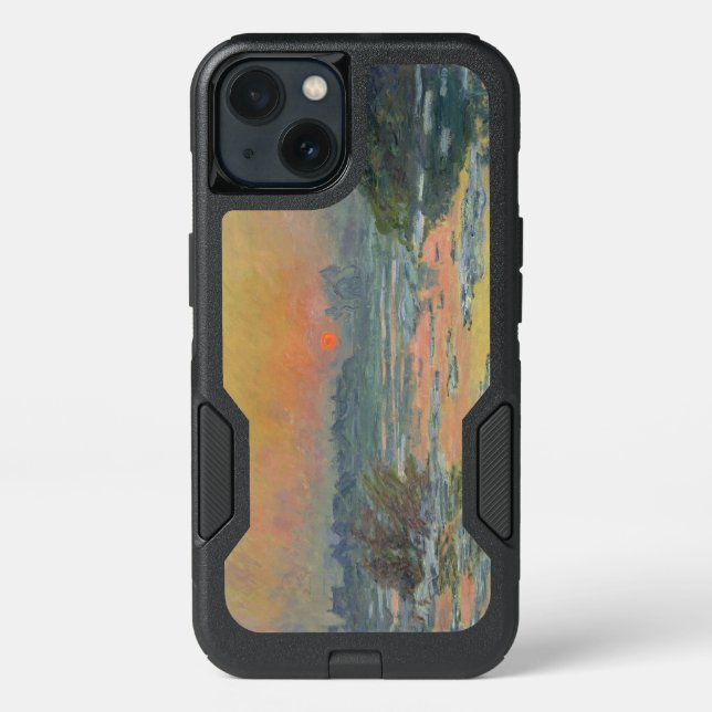 Sunset on the River Seine in Winter (Claude Monet) Otterbox iPhone Case (Back)
