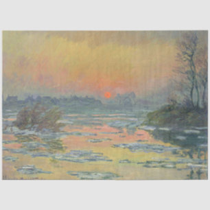 Sunset on the River Seine in Winter (Claude Monet) Tissue Paper