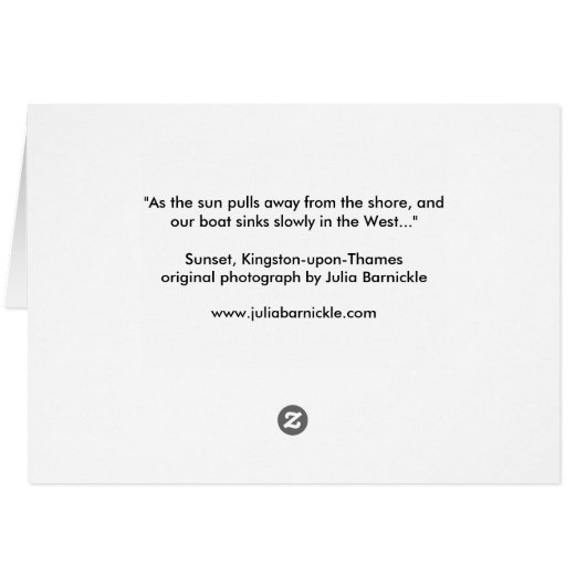 Sunset on the River Thames, Kingston-upon-Thames (Back Horizontal)