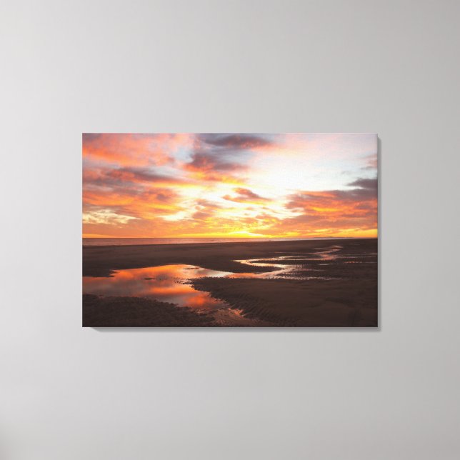 Sunset On The Sea Of Cortez Canvas Print (Front)