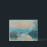 Sunset on the Seine at Lavacourt by Claude Monet Holiday Postcard<br><div class="desc">Claude Monet - Sunset on the Seine at Lavacourt,  Winter Effect,  1880. Claude Monet was a French painter,  a founder of French Impressionist painting.</div>