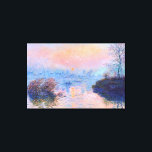 Sunset on the Seine at Lavacourt Monet Fine Art Canvas Print<br><div class="desc">Sunset on the Seine at Lavacourt,  Winter Effect is a beautiful fine art impressionism scenic sunset winter landscape on the Seine River in Lavacourt,  France created by French Impressionist artist,  Claude Monet c. 1880.</div>