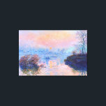 Sunset on the Seine at Lavacourt Monet Fine Art Canvas Print<br><div class="desc">Sunset on the Seine at Lavacourt,  Winter Effect is a beautiful fine art impressionism scenic sunset winter landscape on the Seine River in Lavacourt,  France created by French Impressionist artist,  Claude Monet c. 1880.</div>