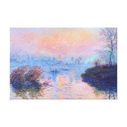 Sunset on the Seine at Lavacourt Monet Fine Art Canvas Print