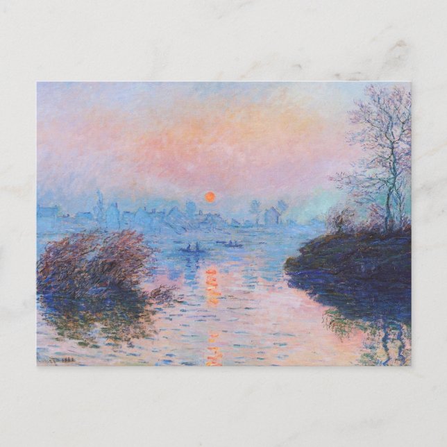 Sunset on the Seine by Claude Monet Postcard (Front)