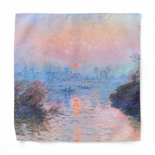 Sunset on the Seine Claude Monet    Bandana