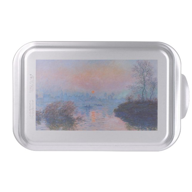 Sunset on the Seine Claude Monet    Cake Pan (Front)