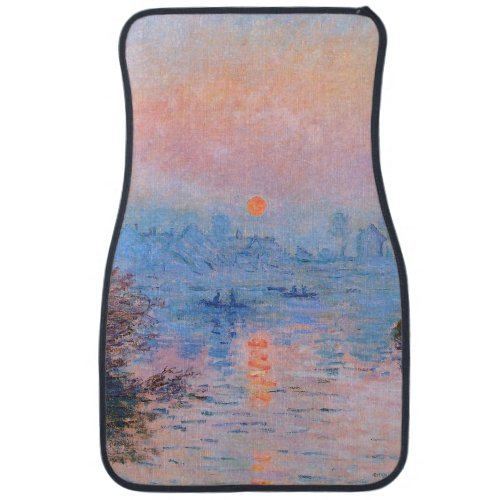 Sunset on the Seine Claude Monet    Car Floor Mat
