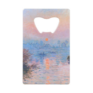Sunset on the Seine Claude Monet    Credit Card Bottle Opener