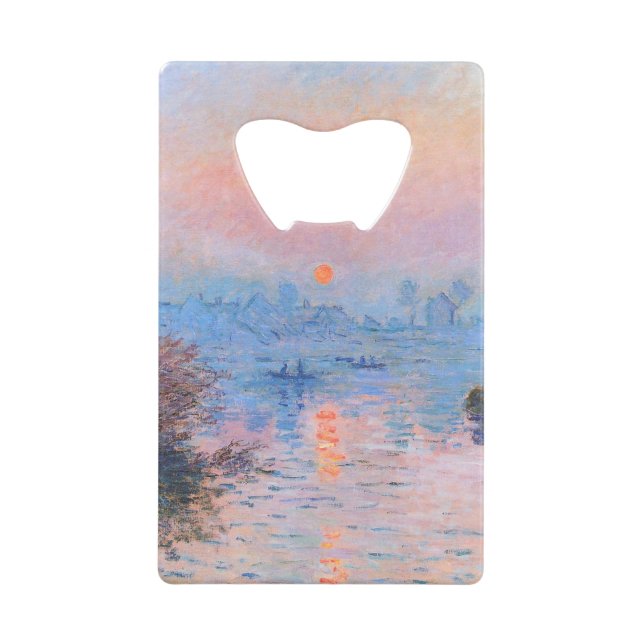 Sunset on the Seine Claude Monet    Credit Card Bottle Opener (Front)