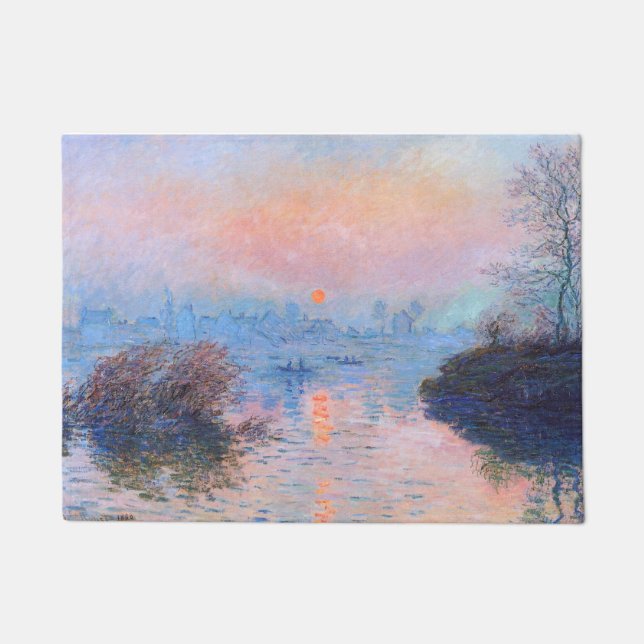 Sunset on the Seine Claude Monet   Doormat (Front)