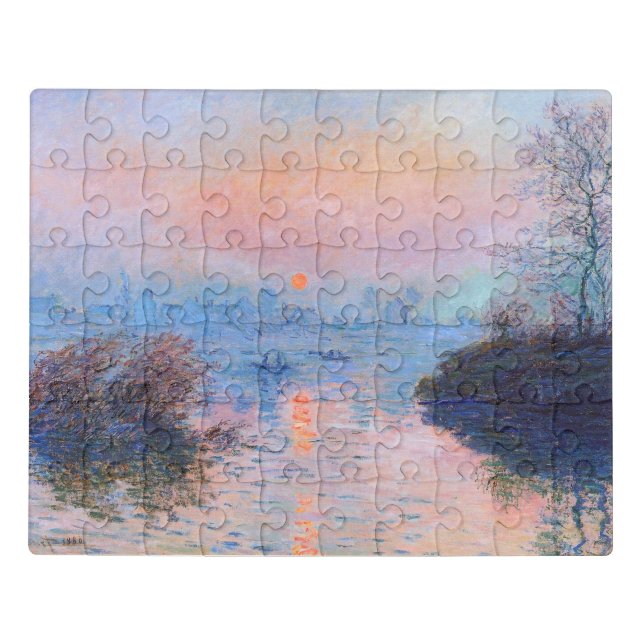 Sunset on the Seine Claude Monet  Jigsaw Puzzle (Puzzle Horizontal)