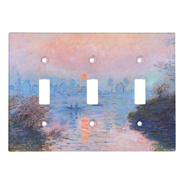 Sunset on the Seine Claude Monet     Light Switch Cover (Front)