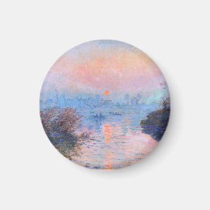 Sunset on the Seine Claude Monet   Magnet