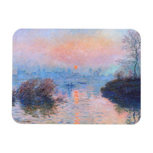 Sunset on the Seine Claude Monet Magnet