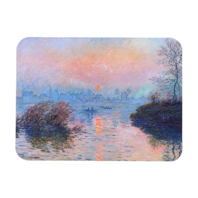 Sunset on the Seine Claude Monet  Magnet (Horizontal)
