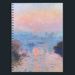 Sunset on the Seine Claude Monet    Notebook<br><div class="desc">Sunset on the Seine. Claude Monet. 1874. Reproduction of famous works of art  images in the public domain.</div>