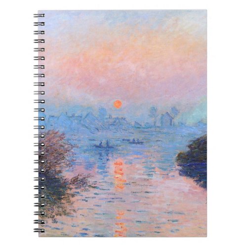 Sunset on the Seine Claude Monet    Notebook