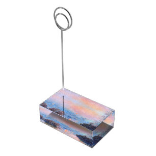 Sunset on the Seine Claude Monet     Place Card Holder