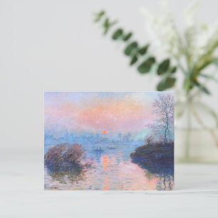Sunset on the Seine Claude Monet Postcard