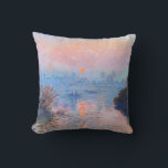 Sunset on the Seine Claude Monet  Throw Pillow<br><div class="desc">Sunset on the Seine. Claude Monet. 1874. Reproduction of famous works of art  images in the public domain.</div>