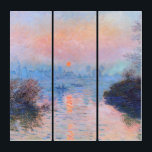 Sunset on the Seine Claude Monet   Triptych<br><div class="desc">Sunset on the Seine. Claude Monet. 1874. Reproduction of famous works of art  images in the public domain.</div>