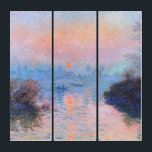 Sunset on the Seine Claude Monet   Triptych<br><div class="desc">Sunset on the Seine. Claude Monet. 1874. Reproduction of famous works of art  images in the public domain.</div>