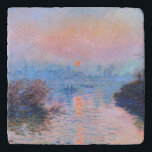Sunset on the Seine Claude Monet   Trivet<br><div class="desc">Sunset on the Seine. Claude Monet. 1874. Reproduction of famous works of art  images in the public domain.</div>