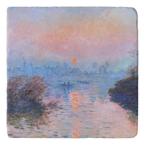 Sunset on the Seine Claude Monet   Trivet