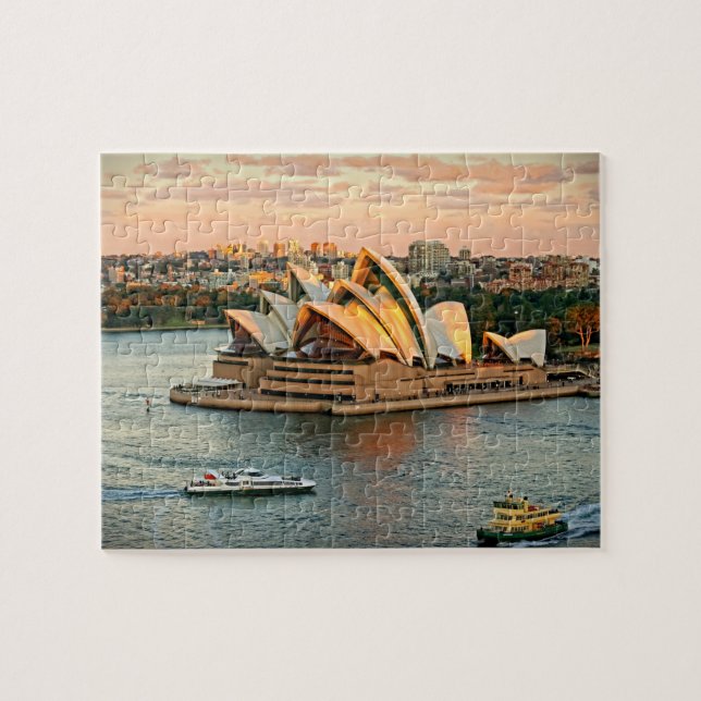 Sunset on the Sydney Opera House  - 8x10 - 110 pcs Jigsaw Puzzle (Horizontal)