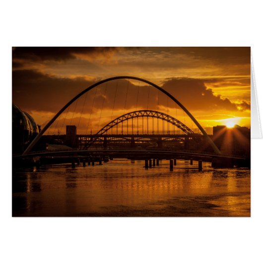 Sunset on the Tyne Cards (Front Horizontal)