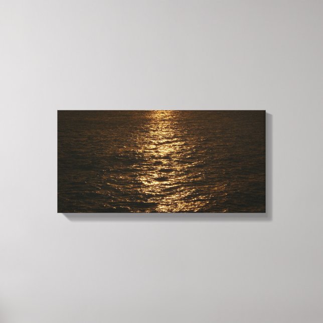 Sunset on the Water Abstract Ocean Photography Canvas Print (Front)