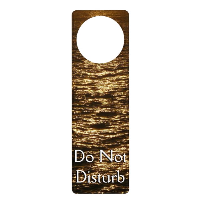 Sunset on the Water Abstract Ocean Photography Door Hanger (Front)
