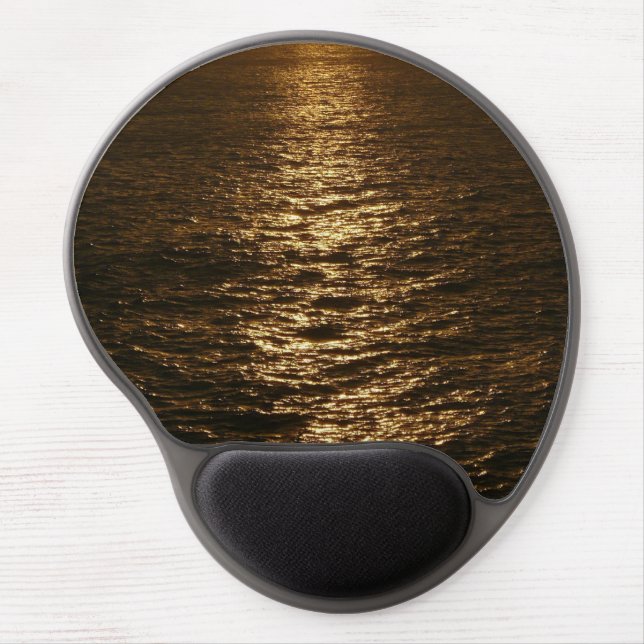 Sunset on the Water Abstract Ocean Photography Gel Mouse Pad (Front)